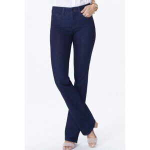 NYDJ Jeans Womens 14 Barbara Bootcut Dark Wash Rinse Lift Tuck Blue Denim Winter